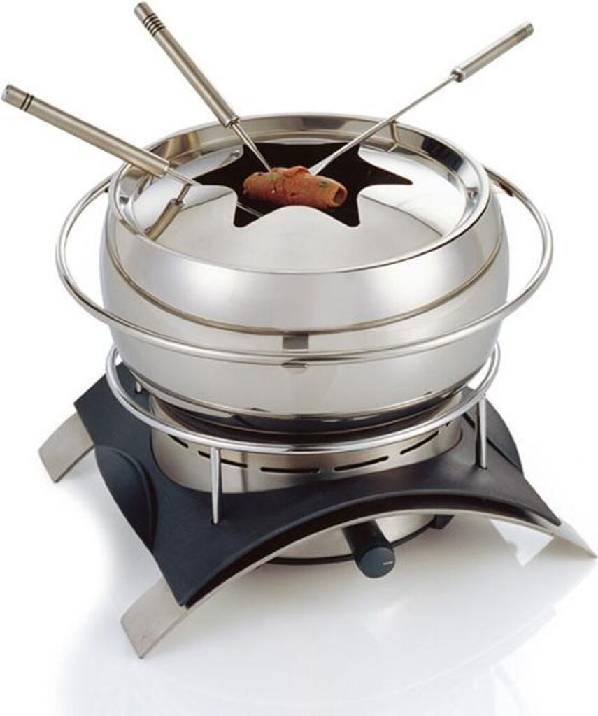 Novis NO6014.21 – Elektrische Fonduepan – 6 Fonduevorkjes