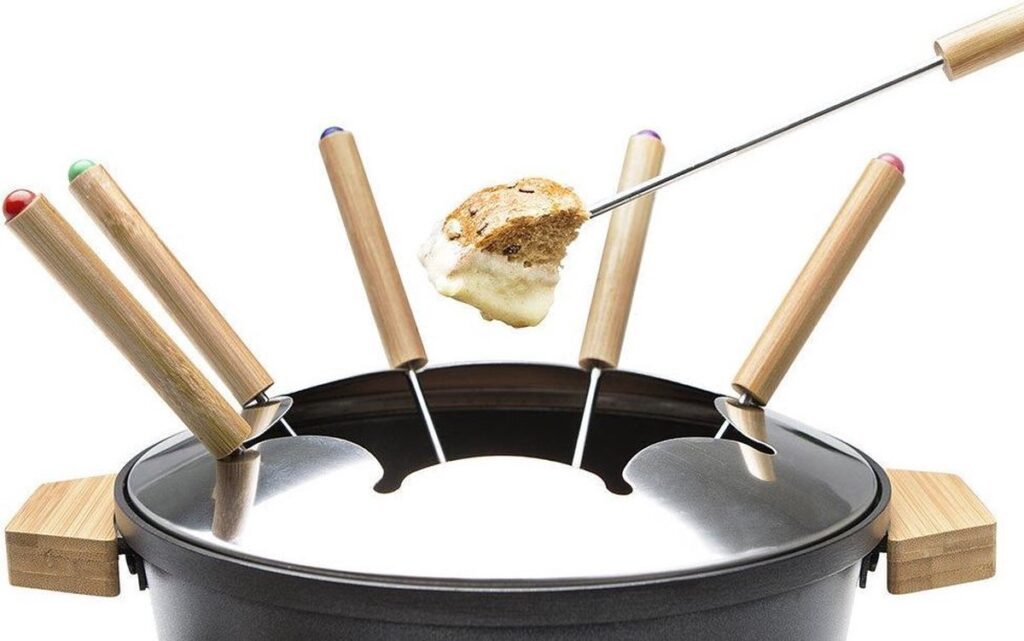 Princess Fondue Pure 173025 – Elektrische Fonduepan – 8 Fonduevorkjes