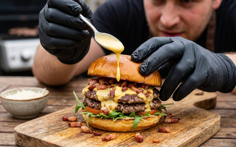 Hamburger Carbonara